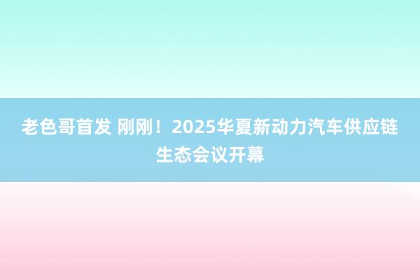 老色哥首发 刚刚！2025华夏新动力汽车供应链生态会议开幕