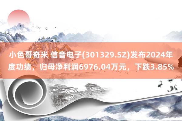 小色哥奇米 信音电子(301329.SZ)发布2024年度功绩，归母净利润6976.04万元，下跌3.85%